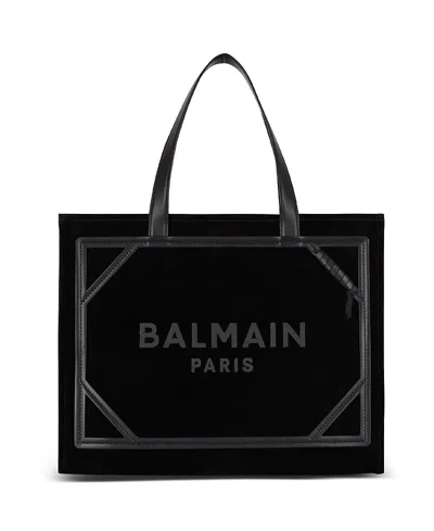 BALMAIN WOMEN'S MEDIUM SUEDE B-ARMY TOTE BAG