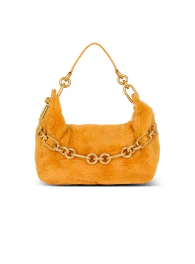 BALMAIN MEDIUM SYNC BAG IN SHEARLING