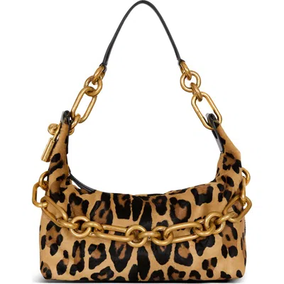 Balmain Medium Sync Genuine Calf Hair Shoulder Bag In Multi