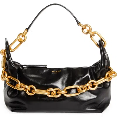 BALMAIN BALMAIN MEDIUM SYNC LEATHER HOBO BAG