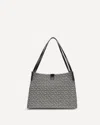 Balmain Medium Tote Bag Double Handles Geometric Pattern In Black