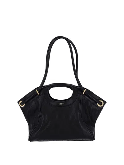 Balmain Medium Tote Bag In Black