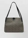 Balmain Medium Tote Bag Double Handles Geometric Pattern In Multi