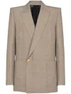 Balmain Mélange-effect Blazer In Neutrals