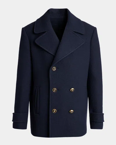 Balmain Men & Apos;s Boiled Wool Pea Coat