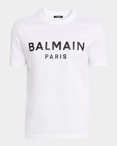 BALMAIN MEN & APOS;S COTTON LOGO CREWNECK T-SHIRT