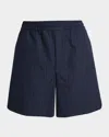 Balmain Small Monogram Cotton Pyjama Shorts In Blue