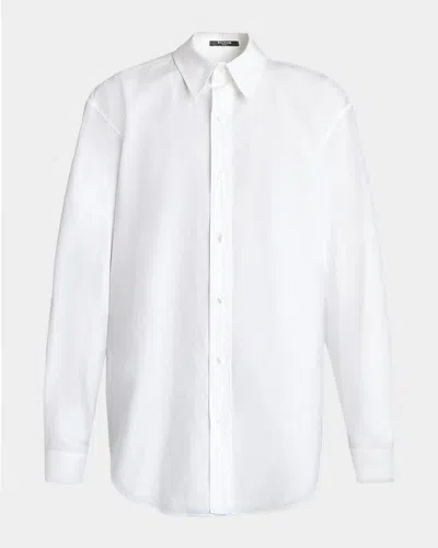 Balmain Men & Apos;s Cotton Poplin Classic Fit Sport Shirt In White
