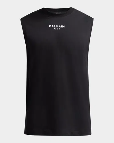 Balmain Men & Apos;s Embroidered Logo Tank