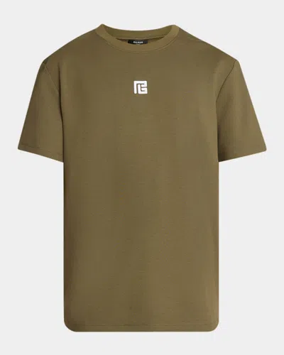 Balmain Men & Apos;s Embroidered Pb Logo T-shirt In Multi
