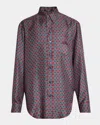 Balmain Printed Silk Shirt In Multi