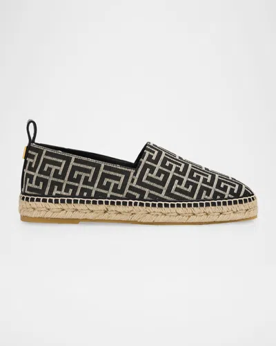 BALMAIN MEN & APOS;S MONOGRAM JACQUARD ESPADRILLES