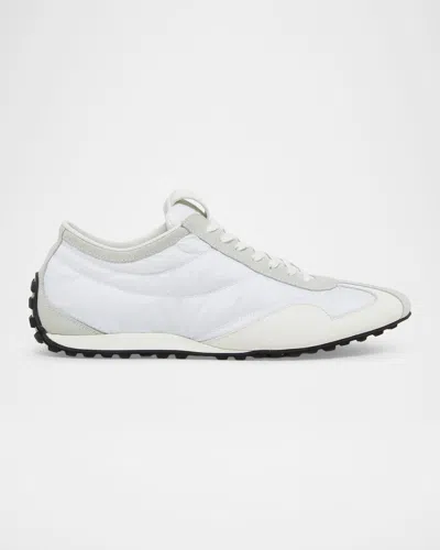 Balmain Men & Apos;s Racing Suede And Textile Low-top Sneakers In White