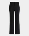 Balmain Navy Blue Twill Pant In Black