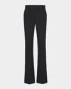 Balmain Navy Blue Twill Pant In Black