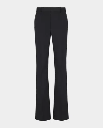 BALMAIN MEN & APOS;S STRAIGHT-LEG TROUSERS WITH CRYSTAL EMBROIDERY