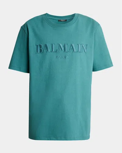 Balmain Men & Apos;s Vintage Embroidered Crewneck T-shirt In Multi