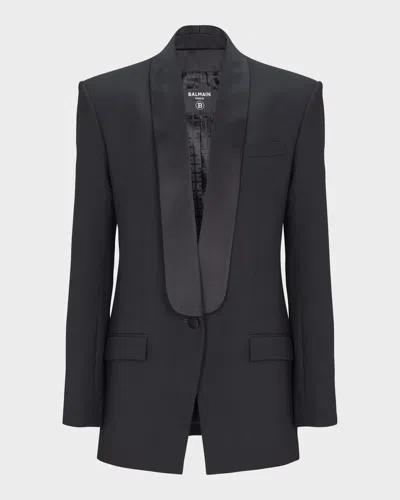 BALMAIN MEN & APOS;S WOOL SHAWL LAPEL SINGLE-BUTTON DINNER JACKET