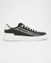 Balmain B-court Printed Calfskin Trainers