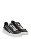 Balmain B-court Printed Calfskin Trainers In Multi