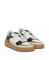 Balmain B-court Flip Leather Trainers In Gray