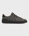 Balmain Black Low Top Sneakers In Black / Ivory