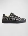 Balmain Black Low Top Sneakers In Black / Ivory