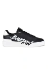 Balmain Rubber Sole Round Toe Low-top Sneakers In Black
