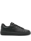 Balmain Court Round Toe Flat Sole Sneakers In Black