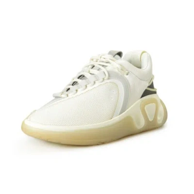 Pre-owned Balmain Men's "b-runner" Canvas & Leather Athletic Sneakers Shoes Us 7 Eur 40 In White/gray