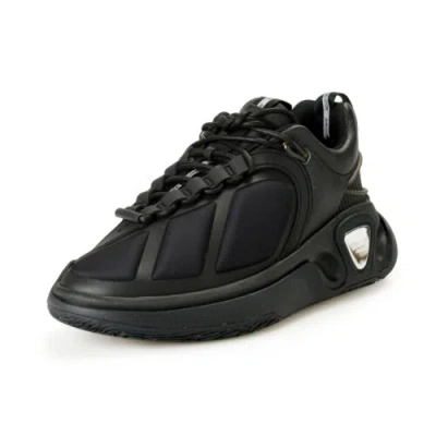Pre-owned Balmain Men's "b Runner" Canvas & Leather Athletic Sneakers Shoes Us 8 Eur 41 In Black