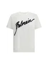 Balmain Letter Flock T-shirt In Multi
