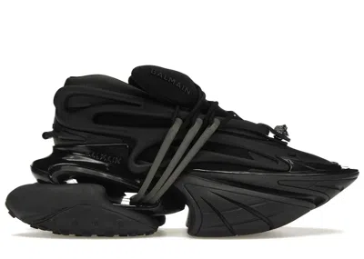 Pre-owned Balmain Men's  Unicorn Lowtop Sneakers In Black