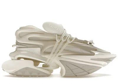 Pre-owned Balmain Men's  Unicorn Lowtop Sneakers In White