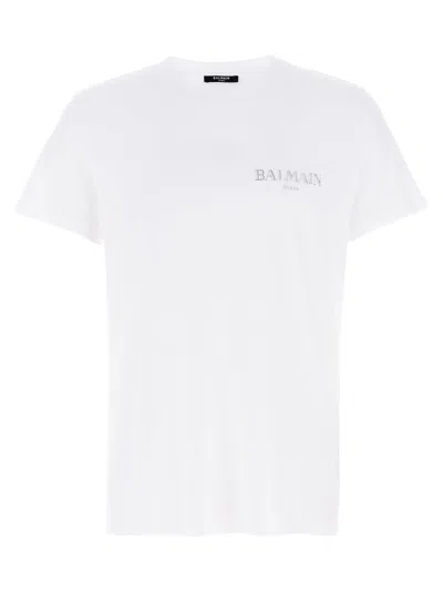 Balmain Vintage Gel-logo T-shirt In White