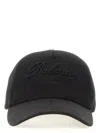 Balmain Men Baseball Hat With Logo Embroidery In Black