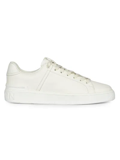 Balmain Men's B-court Low-top Sneakers In White