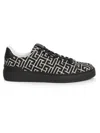 Balmain Sneakers B-court In Jacquard Con Monogramma In Black