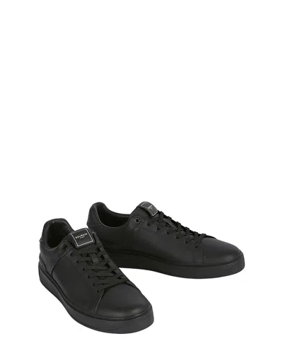Balmain Men's B-court Smooth Leather Trainers In Black