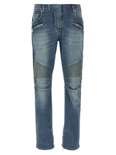 Balmain Men 'biker' Jeans In Blue