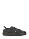 Balmain Low-top Round Toe Sneakers With Rubber Sole In Black