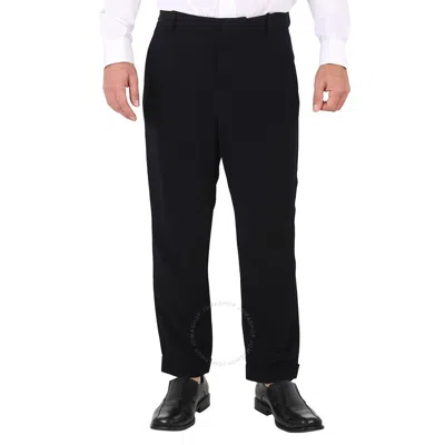 Balmain Men's Black Straight-leg Crepe Trousers