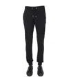Balmain Logo-print Ribbed-panel Track Pants In Black