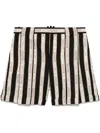 Balmain Striped Shorts In Multi