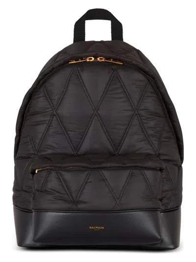 Balmain Men's Classic Day Backpack In Noirkaki