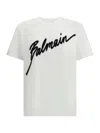 Balmain White Logo T-shirt In White
