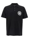 Balmain 'coin' Polo Shirt With Polo Collar In Black