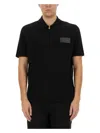 Balmain Polo With Logo In Black