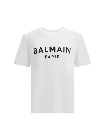 Balmain Men Cotton Print T-shirt In Multi