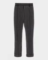 Balmain Crystal-stripes Trousers In Black
